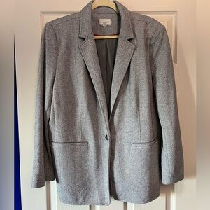 LOFT Gray Herringbone Blazer - 18P